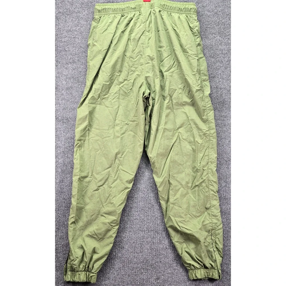 Jordan Sport Jam Warmup Pants Mens Large Olive Green Logo Nylon Track Joggers
